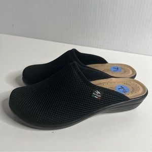 FLY FLOT black mesh Italian Clogs